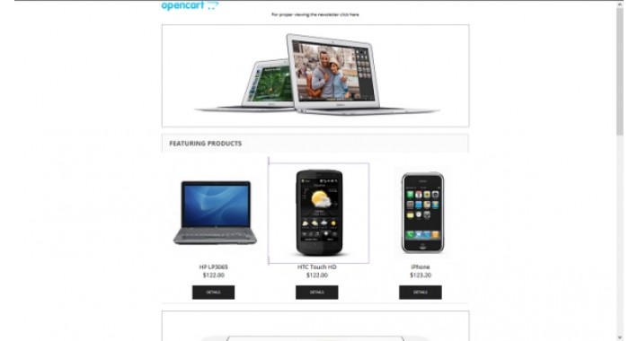 Newsletter drag and drop generator