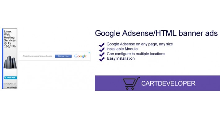 Google Adsense/HTML banner ads Opencart