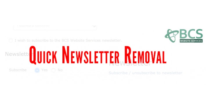 Quick Newsletter Removal
