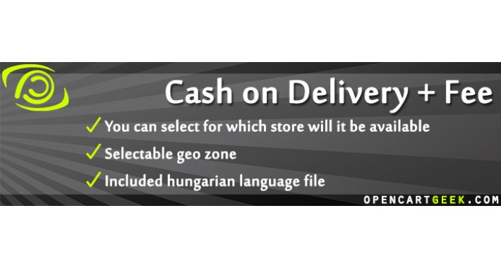 Cash on Delivery + Fee (CoD)
