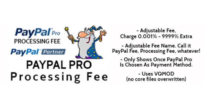 PayPal Pro Fee - Adjustable - VQMOD