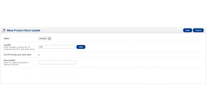 Mass product stock update for Opencart 1.5