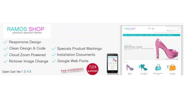 A Ramos Shop Responsive Theme for 1.5.4.X, 1.5.5.X and 1.5.6.X