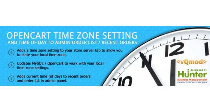 Time Zone Setting & Admin Order Times