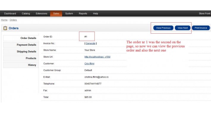 (Admin) Chain Orders View