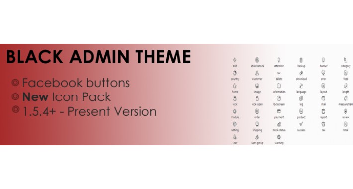 BEST Admin Theme in Black + NEW ICONS & FB BUTTONS!
