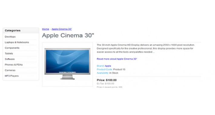 Add short description product with link