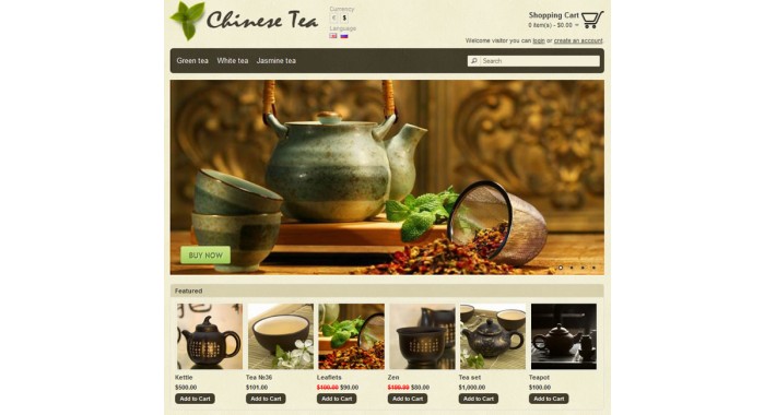 Template Online Store "Chinese Tea"