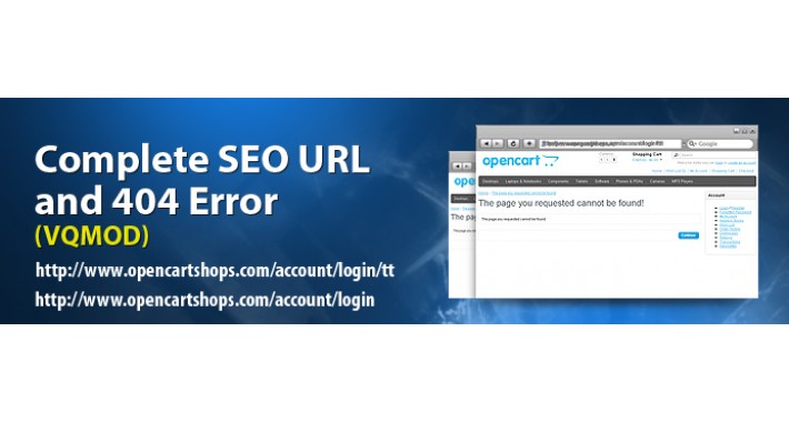 TRUE SEO URLs with 404 error page vqmod