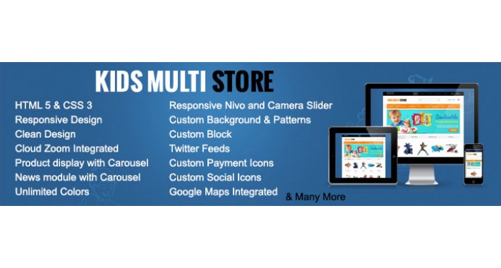 Kids Multistore Responisve Opencart Theme