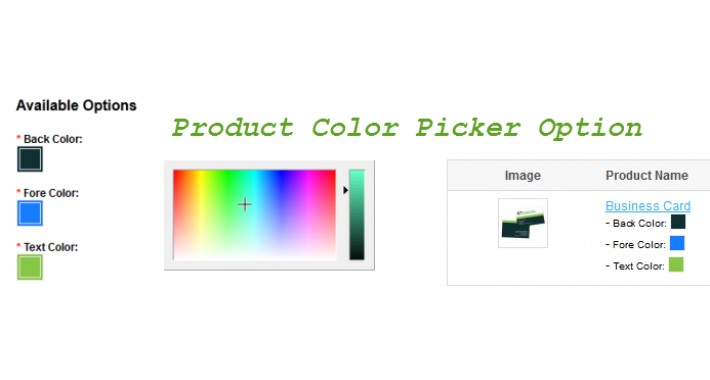 Product Color Picker Option