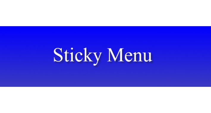 Sticky menu header for front and admin