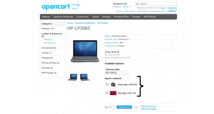 Advanced product options checkbox