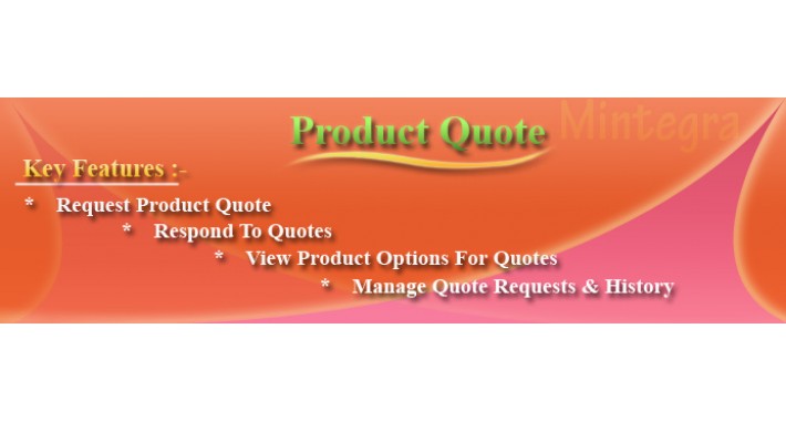 Request Quote Module for Products