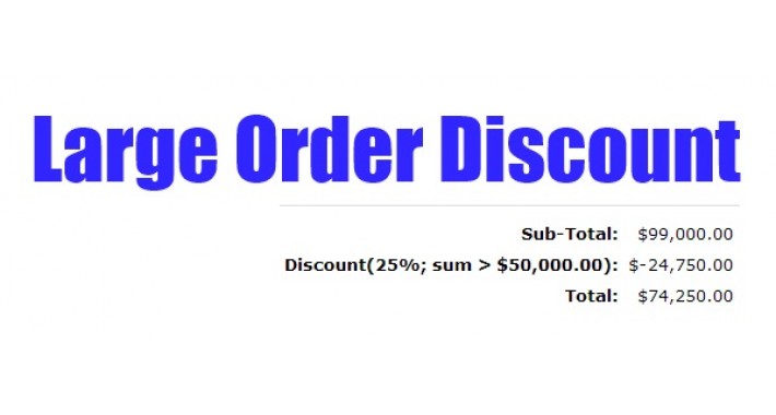 Large Order Discount