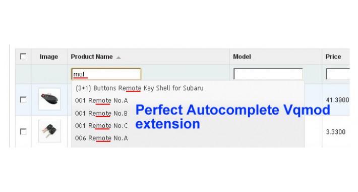 Perfect Admin Autocomplete Vqmod extension