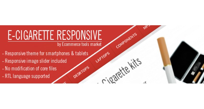 Theme E-cigarette responsive and RTL