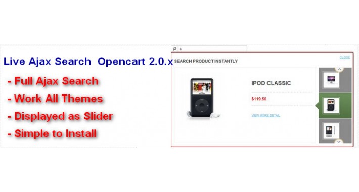"Live Ajax Search Slider"