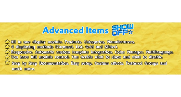 Advanced Items Show Off Display Module