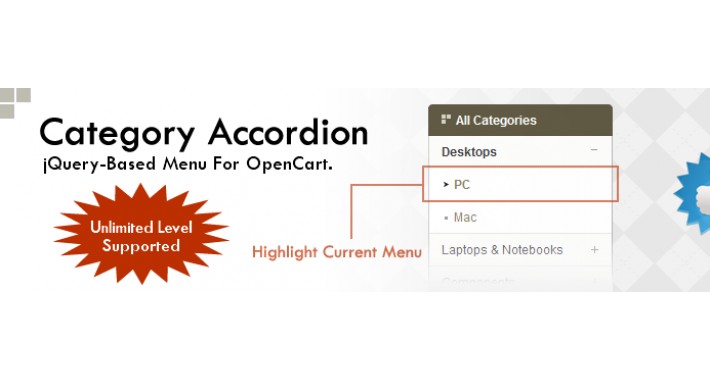 OpenCart Category Accordion with Unlimited Level