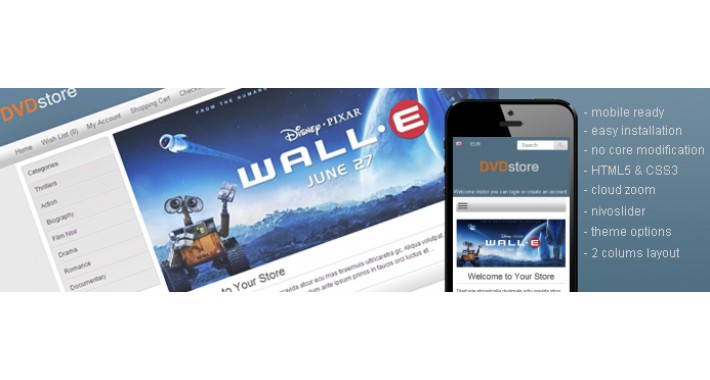 DVDstore - Responsive Opencart Theme
