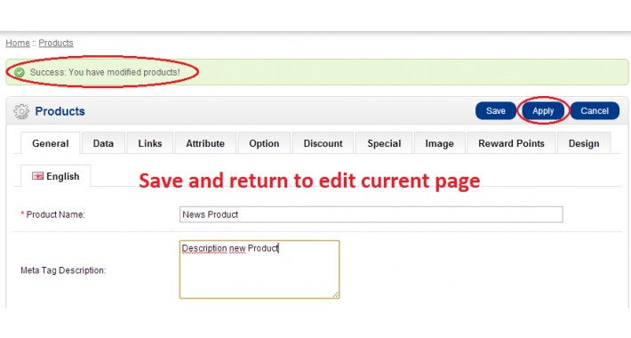 VQmod add "Apply" button in admin