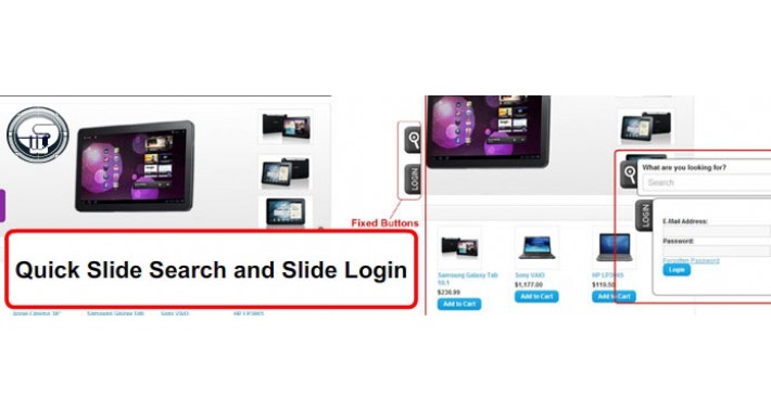 Quick Slide Search and Quick Slide Login Fixed Quick Slide Search and Quick Slide Login Fixed