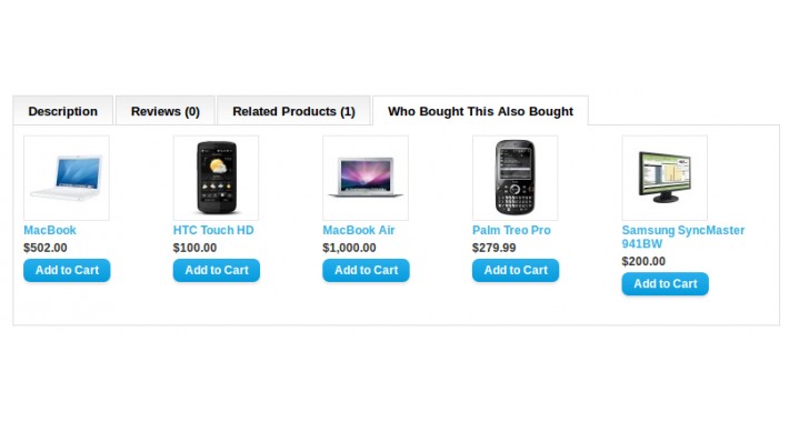 Who Bought This Also Bought / Also purchased products