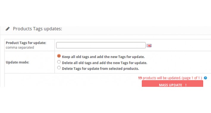 MASS products update: Tags
