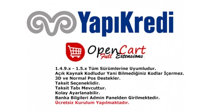 Yapı Kredi Bankası Taksitli Sanal Pos