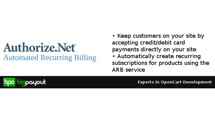 Authorize.Net (ARB) Payment Gateway