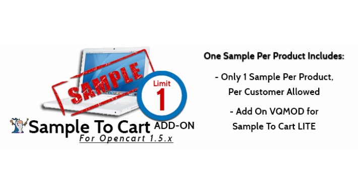 Sample To Cart ADD ON One Sample Per Product