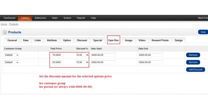 Special Discount for Options Total(vqMod)