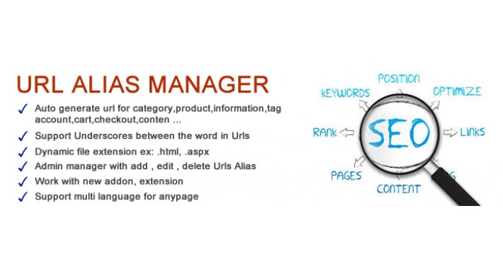 SEO friendly URLs for opencart - Url Alias Manager