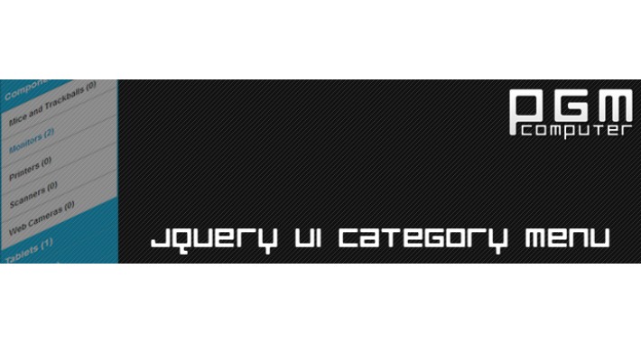 Jquery UI Category Menu