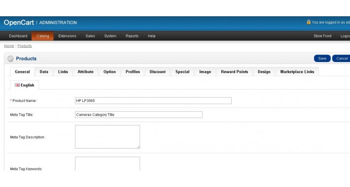 Custom Title In Opencart