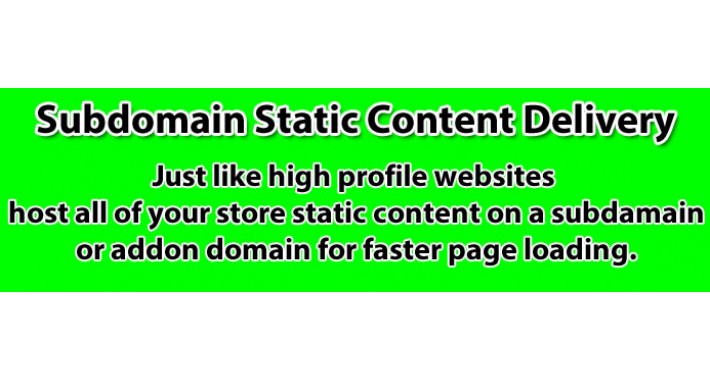 subdomain static content delivery