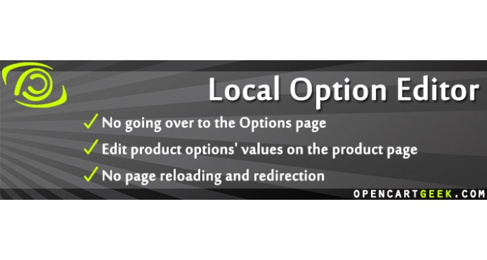 Option Editor on Admin Product Page