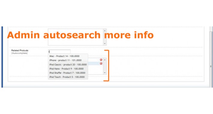 Admin autosearch more info