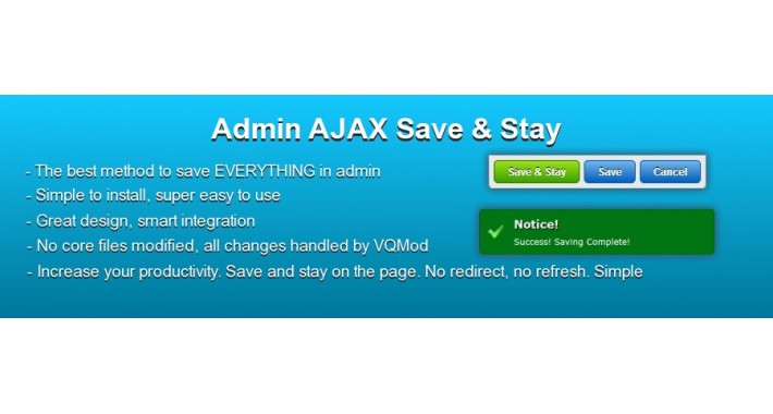 Admin Save & Continue (save and stay on the same page)