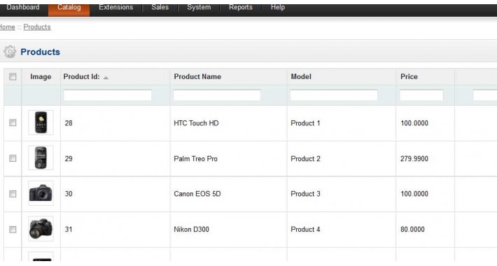 Filter sort Product id