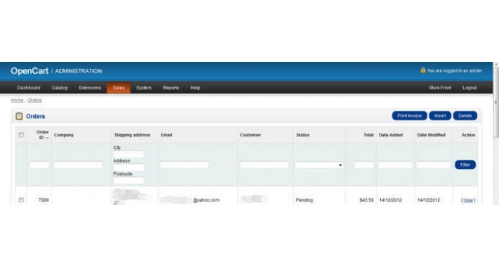 Admin Order List Improved Search