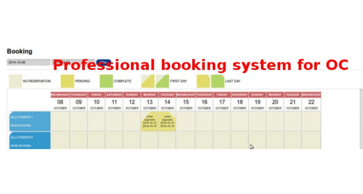 Professional Booking system for reservation and rental products