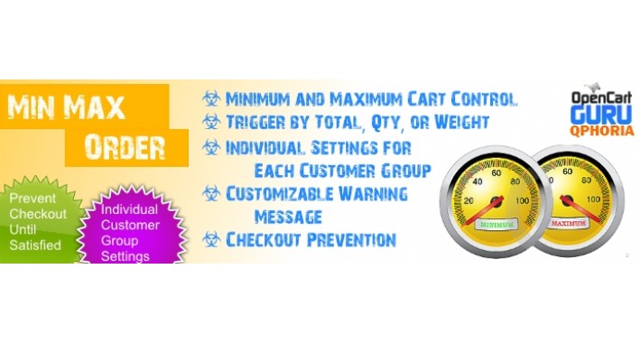 Min / Max Order Limits - Per Customer Group (1.5.x/2.x/3.0)