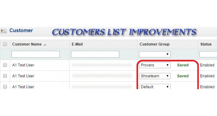 Change Customer Group from Customers List