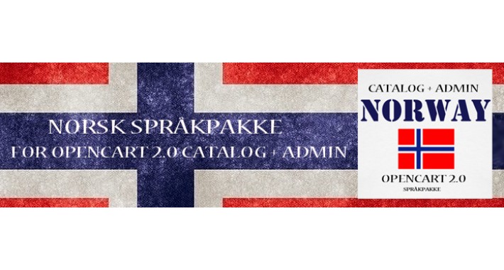 Norsk språk/Norwegian Language Pack OC2xx Butikk & Admin
