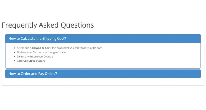 FAQ Module for opencart 2