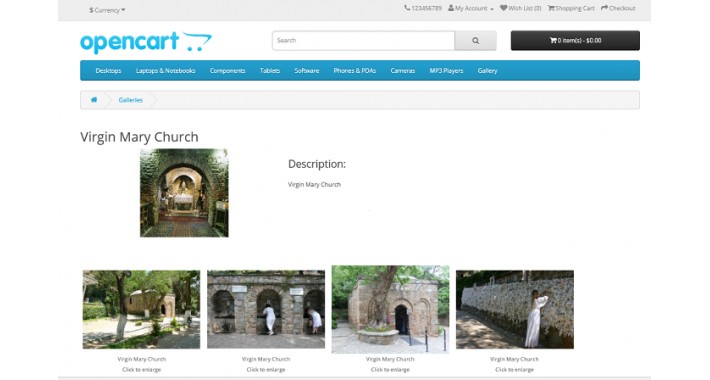 Image Gallery with PrettyPhoto for Opencart 2