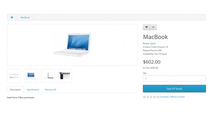 Change Addtocart Button Quanttiy Zero for Opencart 2