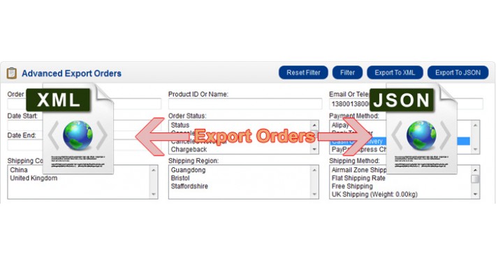 Advanced Export Orders To XML Or JSON